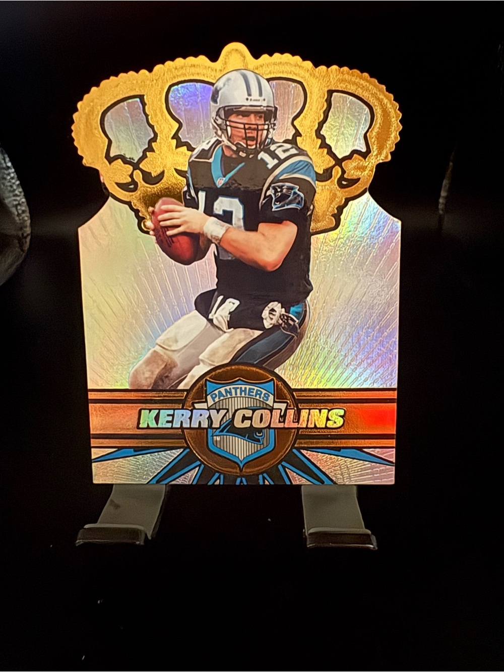 1997 Pacific Gold Crown Die Cuts #3 Kerry Collins Carolina Panthers Card L7